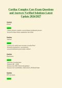 Cardiac Complex Care Exam Questions&NewLine;and Answers Verified Solutions Latest&NewLine;Update 2026&sol;2027