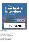 TEST BANK FOR The Psychiatric Interview Fifth Edition by DANIEL J&period; CARLAT ISBN&colon;978-1975212971 COMPLETE GUIDE ALL CHAPTERS COVERE 100&percnt; VERIFIED A&plus; GRADE ASSSURED&excl;&excl;&excl;&excl;&excl; NEW LATEST UPDATE&excl;&excl;&excl;&excl;&excl;