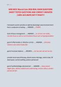 WEB WOC Wound Care 2026 REAL EXAM QUESTIONS &NewLine;&vert;MOST TESTED QUESTIONS AND CORRECT ANSWERS &NewLine;&vert;100&percnt; ACCURATE&vert;GET IT RIGHT&excl;&excl;