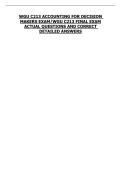 WGU C213 ACCOUNTING FOR DECISION MAKERS EXAM&sol;WGU C213 FINAL EXAM ACTUAL QUESTIONS AND CORRECT DETAILED ANSWERS