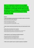 FAC-C CERTIFICATION EXAM 2026 &vert; COMPLETE PRACTICE QUESTIONS & VERIFIED ANSWERS WITH DETAILED RATIONALES &vert; FEDERAL ACQUISITION CERTIFICATION IN CONTRACTING STUDY GUIDE&NewLine;