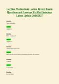 Cardiac Medications Course Review Exam&NewLine;Questions and Answers Verified Solutions&NewLine;Latest Update 2026&sol;2027