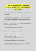 Nuclear Medicine PSEA Test Exam &NewLine;UPDATED QUESTIONS AND CORRECT &NewLine;ANSWERS