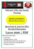 NSG 222 Exam 2 &lpar;PDF&rpar; &vert; 2026 Family Nursing Questions &vert; Wilkes University