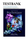 TEST BANK FOR Principles of Biochemistry 5th Edition by Laurence Moran&comma; Robert Horton&comma; Gray Scrimgeour&comma; Marc Perry ISBN&colon; 978-0321707338 COMPLETE GUIDE ALL CHAPTERS COVERED 100&percnt; VERIFIED A&plus; GRADE ASSURED&excl;&excl;&excl;&excl;&excl;NEW LATEST UPDATE&excl;&excl;&excl;&excl;