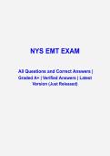 NYS EMT Exam Questions & Answers &vert; Complete Practice Test &vert; Latest 2026&ndash;2027 Study Guide with Verified Answers