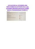 ATI MATERNAL NEWBORN 2026 &NewLine;PROCTORED EXAM WITH NGN&sol; with  &NewLine;screenshots Questions and correct verified &NewLine;answers&period; Guaranteed pass &sol;Graded A&plus; &NewLine;