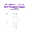 Next Generation NCLEX Examination &NewLine;Questions 2026&sol; with  screenshots Questions &NewLine;and correct verified answers&period; Guaranteed &NewLine;pass &sol;Graded A&plus; &NewLine;&NewLine;&NewLine;&NewLine;