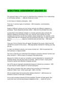 ACBS FINAL ASSESSMENT GRADED A&plus;&vert;ACCURATE&vert;VERIFIED