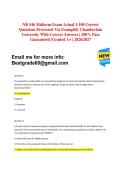 NR 546 Midterm Exam Actual 1-100 Correct Questions Proctored Via Examplify Chamberlain University With Correct Answers &vert; 100&percnt; Pass Guaranteed &vert;Graded A&plus; &vert; 2026&sol;2027