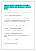 NS 3150 Prelim 1 &lbrack;2026&sol;2027&rsqb; &vert; UPDATED&NewLine;ACTUAL Exam Question and Answer &vert; Complete&NewLine;Review