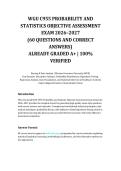 WGU C955 Probability and Statistics Objective Assessment Exam &lpar;2026&sol;2027&rpar; &ndash; Western Governors University &vert; 60 Practice Questions with Correct Answers