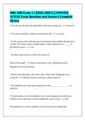 BMS 300 Exam 4 &lbrack;2026&sol;2027&rsqb; &vert; UPDATED&NewLine;ACTUAL Exam Question and Answer &vert; Complete&NewLine;Review