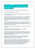 BMS 300 Exam 1 &lbrack;2026&sol;2027&rsqb; &vert; UPDATED&NewLine;ACTUAL Exam Question and Answer &vert; Exam&NewLine;Script & Answers