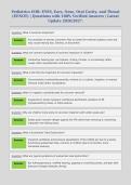 Pediatrics EOR&colon; EYES&comma; Ears&comma; Nose&comma; Oral Cavity&comma; and Throat &lpar;EENOT&rpar; &vert; Questions with 100&percnt; Verified Answers &vert; Latest Update 2026&sol;2027