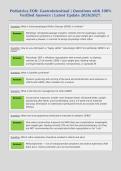 PACKAGE DEAL For Pediatrics EOR EXAMS &vert;Questions with COMPLETE Solutions