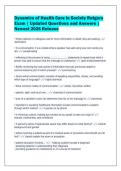 Dynamics of Health Care in Society Rutgers&NewLine;Exam &vert; Updated Questions and Answers &vert;&NewLine;Newest 2026 Release