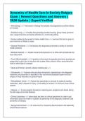 Dynamics of Health Care in Society Rutgers&NewLine;Exam &vert; Newest Questions and Answers &vert;&NewLine;2026 Update &vert; Expert Verified