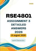 RSE4801 Assignment 3 &vert;&vert;&lpar;Answers and Guidelines&rpar;&vert; Due Date 14 August 2026