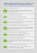 Pediatrics EOR&colon; Renal&sol;Genitourinary &vert; Questions with 100&percnt; Verified Answers &vert; Latest Update 2026&sol;2027&period;