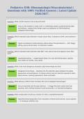 PACKAGE DEAL For Pediatrics EOR EXAMS &vert;Questions with COMPLETE Solutions