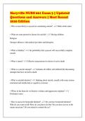 Maryville NURS 661 Exam 3 &vert; Updated&NewLine;Questions and Answers &vert; Most Recent&NewLine;2026 Edition
