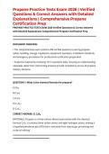 Propane Practice Tests Exam 2026 &vert; Verified Questions & Correct Answers with Detailed Explanations &vert; Comprehensive Propane Certification Prep