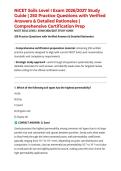 NICET Soils Level I Exam 2026&sol;2027 Study Guide &vert; 250 Practice Questions with Verified Answers & Detailed Rationales &vert; Comprehensive Certification Prep