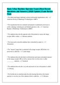 Basic X-Ray Machine Operator Exam &vert; Most Recent&NewLine;Questions and Answers &vert; 2026 Update &vert; Exam Review&NewLine;Pack