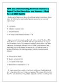 AINS 102&colon; Understanding Personal Insurance &vert;&NewLine;Most Recent Questions and Answers &vert; Expert&NewLine;Verified &vert; 2026