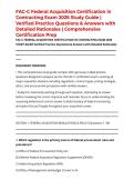 FAC-C Federal Acquisition Certification in Contracting Exam 2026 Study Guide &vert; Verified Practice Questions & Answers with Detailed Rationales &vert; Comprehensive Certification Prep