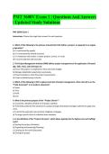PMT 3600V Exam 1 &vert; Questions And Answers &vert; Updated Study Solutions&NewLine;