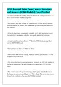 NFHS Baseball Rules Exam &vert; Newest Questions&NewLine;and Answers &vert; 2026 Update &vert; Expert Verified