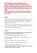 WGU D561 Information Systems for Accounting and Control OA 2026 Study Guide &vert; Verified Questions & Answers with Detailed Rationales &vert; Objective Assessment Prep