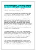 VITA Certification Exam &vert; Most Recent Questions&NewLine;and Answers &vert; 2026 Update &vert; Exam Review Pack