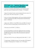 FCTC Math Test &vert; Updated Questions and&NewLine;Answers &vert; Most Recent 2026 Edition