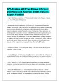 EPA Section 608 Type I Exam &vert; Newest&NewLine;Questions and Answers &vert; 2026 Update &vert;&NewLine;Expert Verified