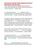 Final Exam Study Guide Digital Forensics Questions And Answers