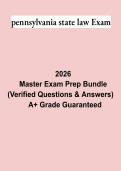 Pennsylvania State Law Exam Study Guide PDF &vert; Practice Questions&comma; Test Bank & Complete Revision Notes