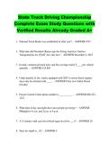 State Truck Driving Championship &NewLine;Complete Exam Study Questions with &NewLine;Verified Results Already Graded A&plus; 