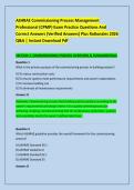 ASHRAE Commissioning Process Management &NewLine;Professional &lpar;CPMP&rpar; Exam Practice Questions And &NewLine;Correct Answers &lpar;Verified Answers&rpar; Plus Rationales 2026 &NewLine;Q&A &vert; Instant Download Pdf 