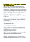 PSYCHOLOGY 2301 LATEST EXAM 2026&period;pdf