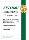 SED2601 ASSIGNMENT 3 2026 - COMPLETE ANSWERS