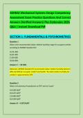 ASHRAE Mechanical Systems Design Competency &NewLine;Assessment Exam Practice Questions And Correct &NewLine;Answers &lpar;Verified Answers&rpar; Plus Rationales 2026 &NewLine;Q&A &vert; Instant Download Pdf