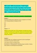 BOC Level I Skills Assessment &sol; Field Project &NewLine;Evaluation Exam Practice Questions And Correct &NewLine;Answers &lpar;Verified Answers&rpar; Plus Rationales 2026 &NewLine;Q&A &vert; Instant Download Pdf