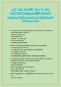 CERTIFIED INFORMATION SYSTEMS &NewLine;AUDITOR &lpar;CISA&rpar; EXAM PREP 2026&ndash;2027 &NewLine;Featuring Practice Questions&comma; Audit Review & &NewLine;Verified Answers