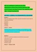 BOC Re-Certification Continuing Education &NewLine;Requirements &lpar;CEUs&rpar; Exam Practice Questions And &NewLine;Correct Answers &lpar;Verified Answers&rpar; Plus Rationales 2026 &NewLine;Q&A &vert; Instant Download Pdf