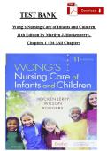 Test bank for Wong's Nursing Care of Infants and Children 11th Edition by Hockenberry Chapter 1-34  ISBN&colon;9780323776707&NewLine;&NewLine;&NewLine;&NewLine;