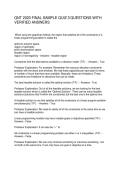 QNT 2020 FINAL SAMPLE QUIZ 3 QUESTIONS WITH VERIFIED ANSWERS