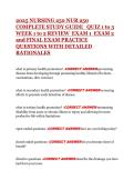 2025 Nursing 250 &lpar;NUR 250&rpar; Complete Study Guide &vert; Quiz 1&ndash;3&comma; Week 1&ndash;2 Review&comma; Exam 1&comma; Exam 2 & Final Exam Practice Questions with Detailed Rationales